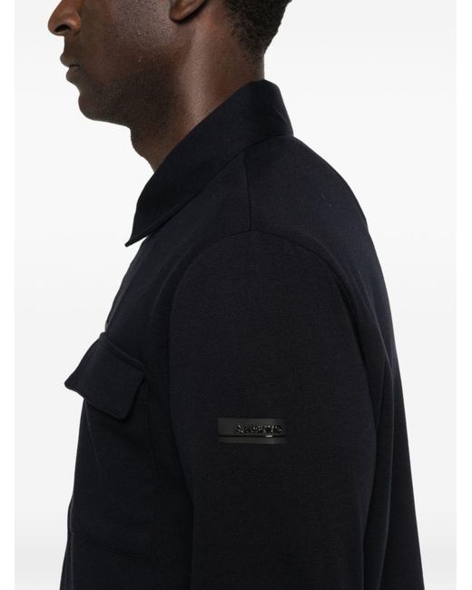 Heskimo Black Overshirt With Logo for men