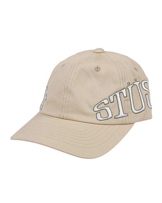 Cappello Baseball Con Logo di Stussy in Natural da Uomo