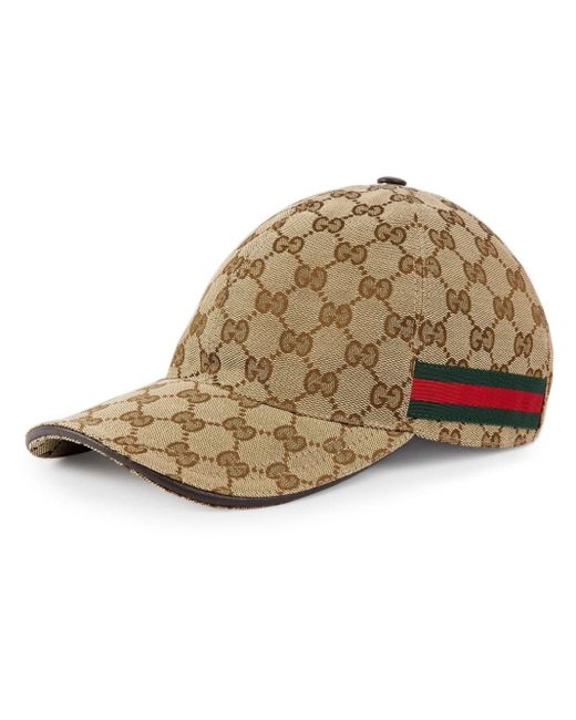 Cappello Baseball Con Web di Gucci in Natural