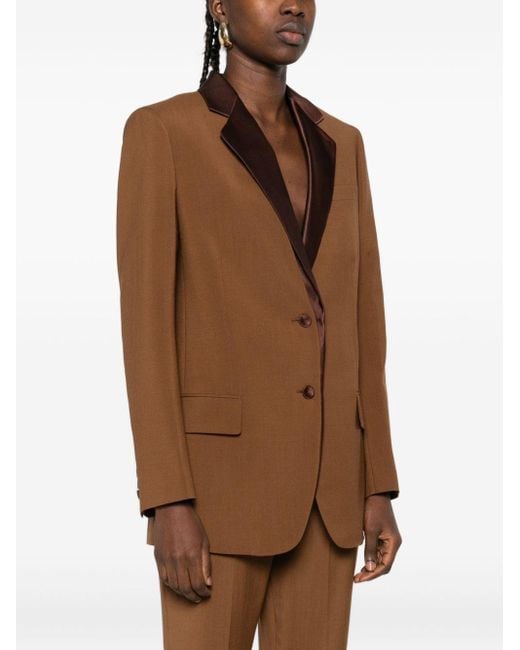 Fendi Brown Wool Single-breasted Jacket