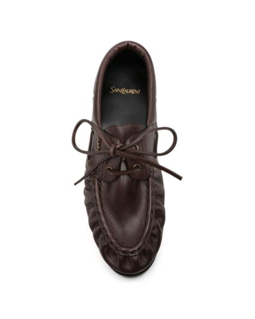 Saint Laurent Brown Le Loafer Leather Loafers for men