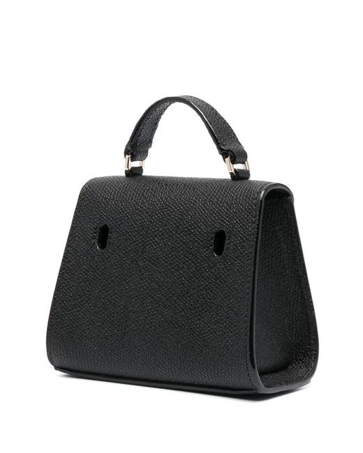 Valextra Black Iside Leather Belt Bag
