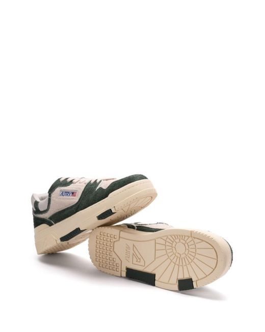 Autry Green Clc Low Leather And Suede Sneakers for men