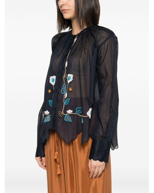 Forte_forte Blue Embroidered Cotton Shirt