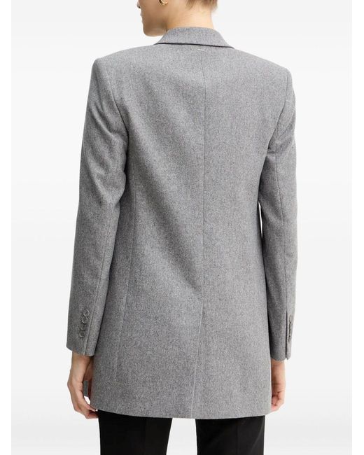 Boss Gray Double-Breasted Blazer
