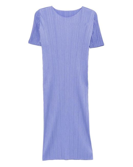 Abito Midi Plissé- Donna di Pleats Please Issey Miyake in Purple