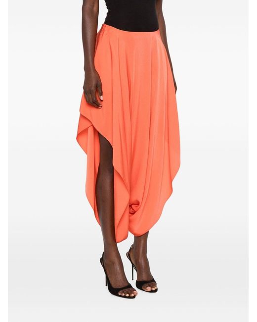 Alaïa Pink Asymmetric Midi Skirt