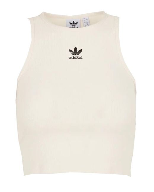 Adidas White Top With Logo