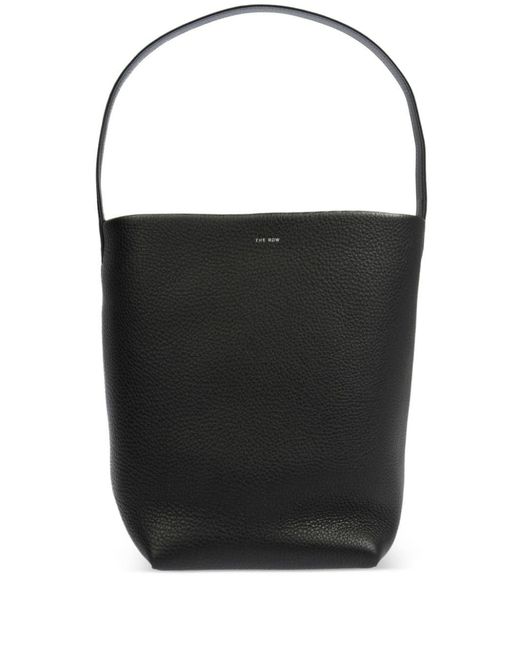 The Row Black Park Tote Medium Leather Tote