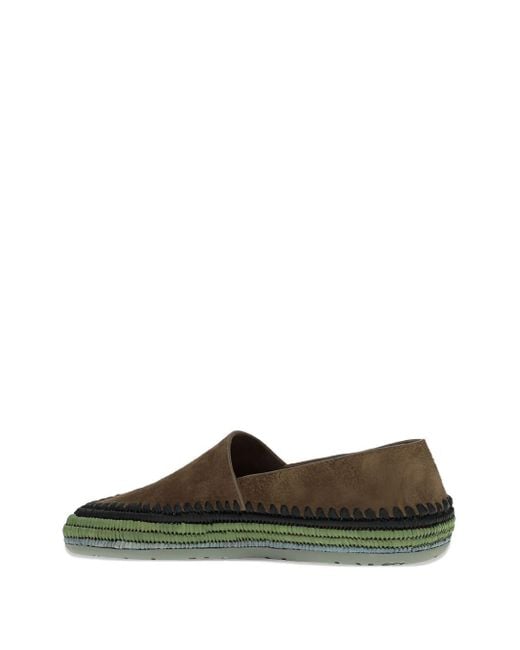 Loewe Green Rio Suede Espadrilles
