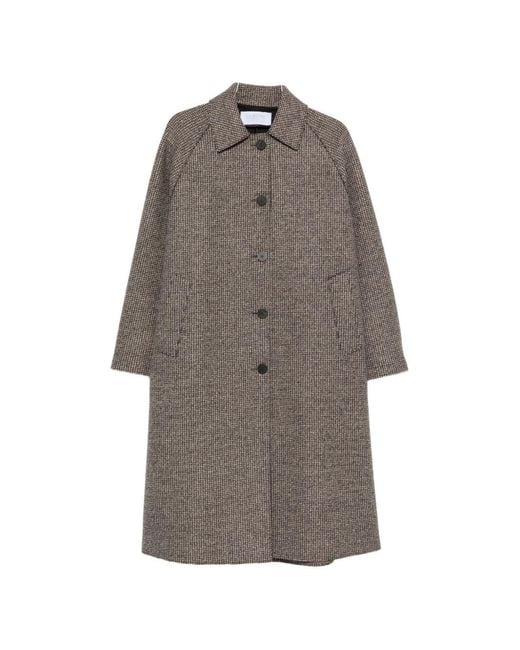 Harris Wharf London Gray Wool And Cashmere Blend Coat