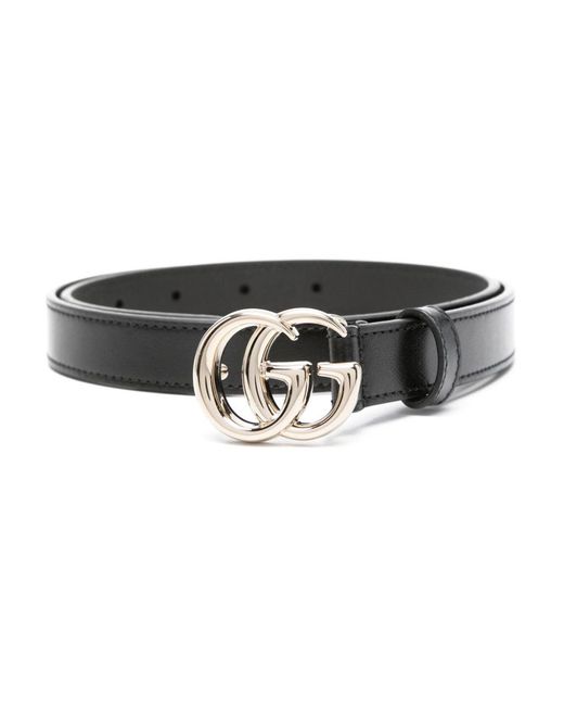 Gucci Black Gg Marmont Leather Belt