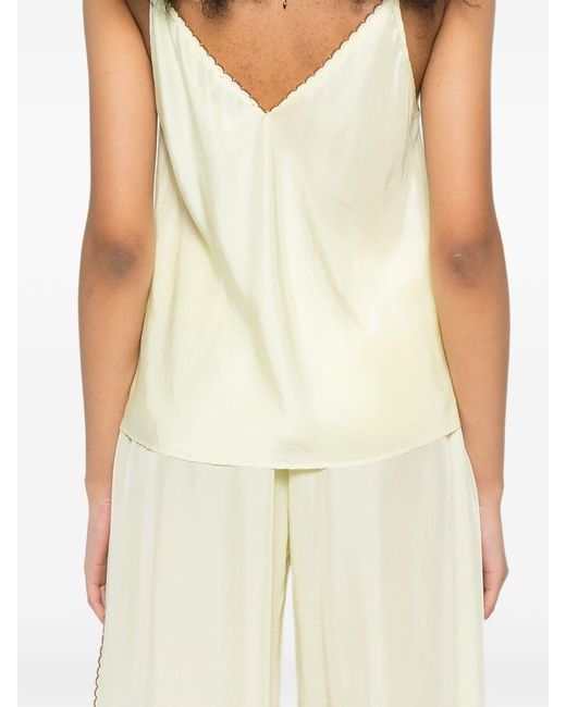 Forte_forte White Embroidered Silk Top