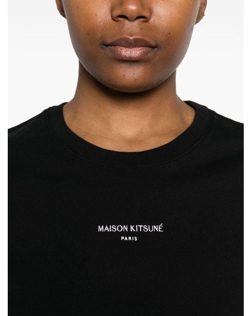 Maison Kitsuné Black Logo Cotton T-Shirt