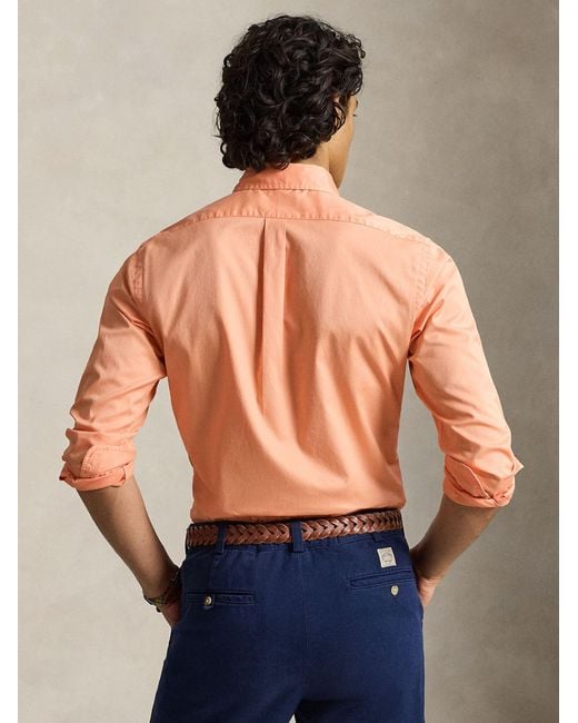 Polo Ralph Lauren Orange Classic Cotton Shirt For for men
