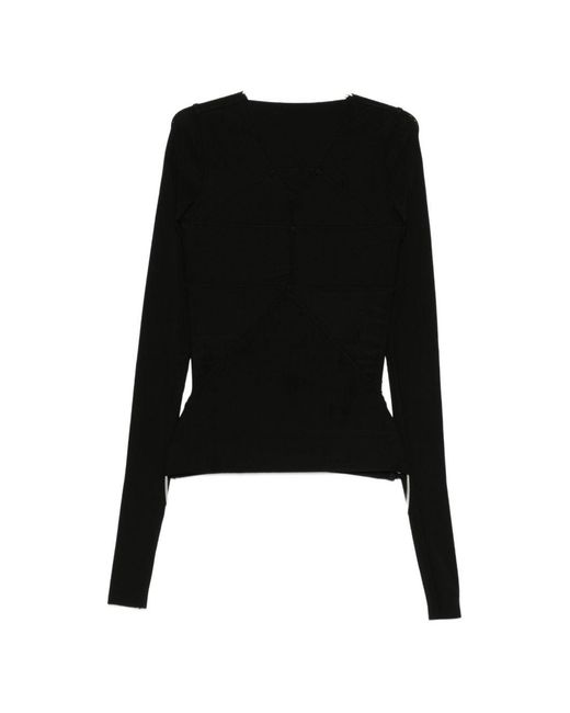 Rick Owens Black Long-Sleeves Top