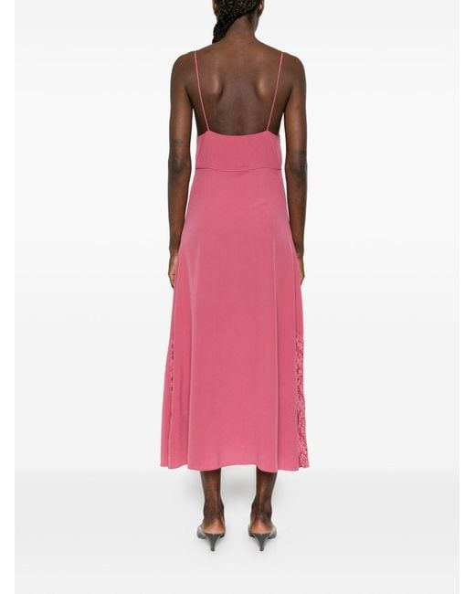 Chloé Pink Silk Long Dress
