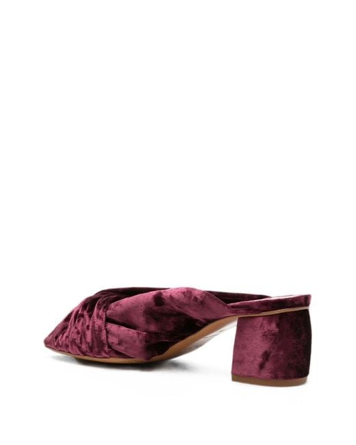 Forte_forte Purple Velvet Heel Sandals