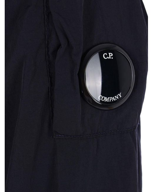 C P Company Blue Chrome-R Nylon Overshirt for men