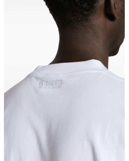 Vetements White Cotton T-shirt for men