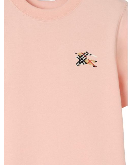Burberry Pink Logo Cotton T-Shirt