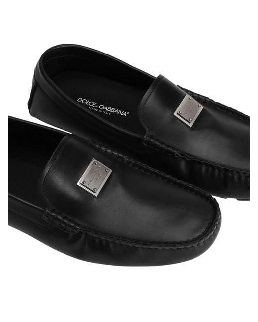 Dolce & Gabbana White Dg Driver Loafer for men