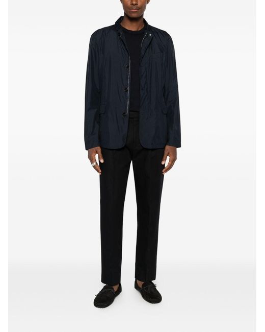 Heskimo Blue Overshirt With Logo for men