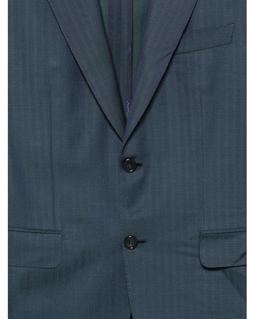 Brioni Blue Plume Single-Breasted Wool Suit for men