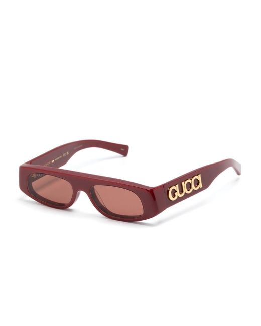 Gucci Pink Rectangle-frame Sunglasses