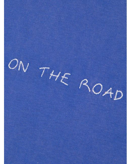 Maison Labiche Blue T-Shirt On The Road for men