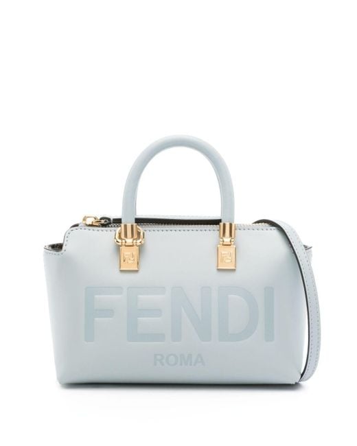 Fendi Blue Small By The Way Leather Tote Bag