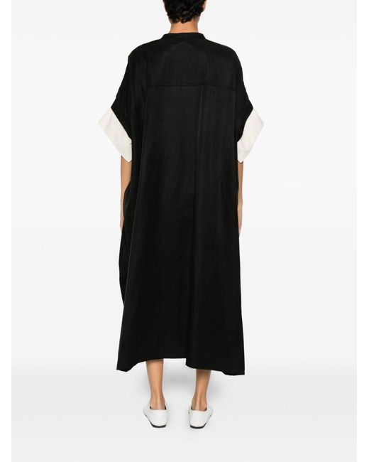 SOH Black Linen Blend Short Dress