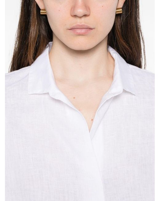 Trame Auree White Linen Blouse