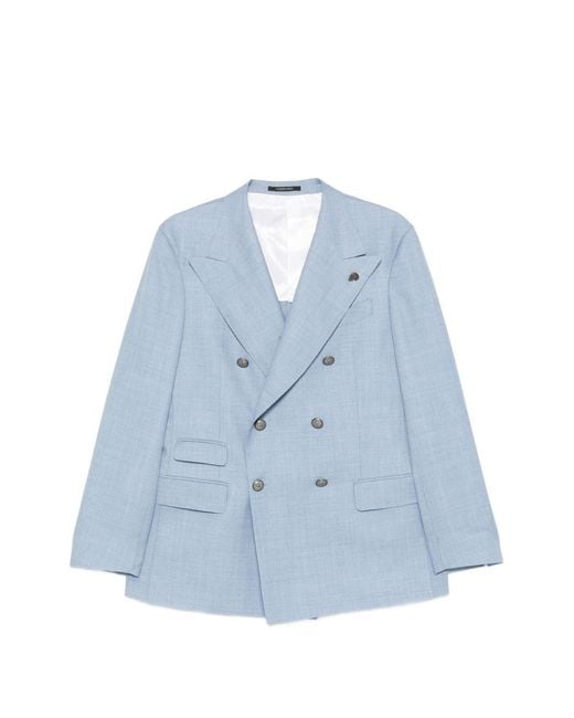Gabriele Pasini Blue Double-Breasted Blazer for men