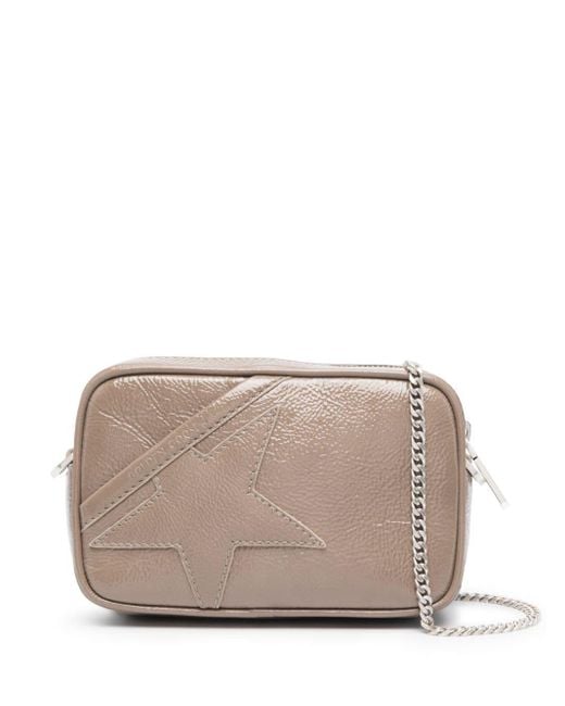 Golden Goose Deluxe Brand Gray Mini Star Leather Crossbody Bag