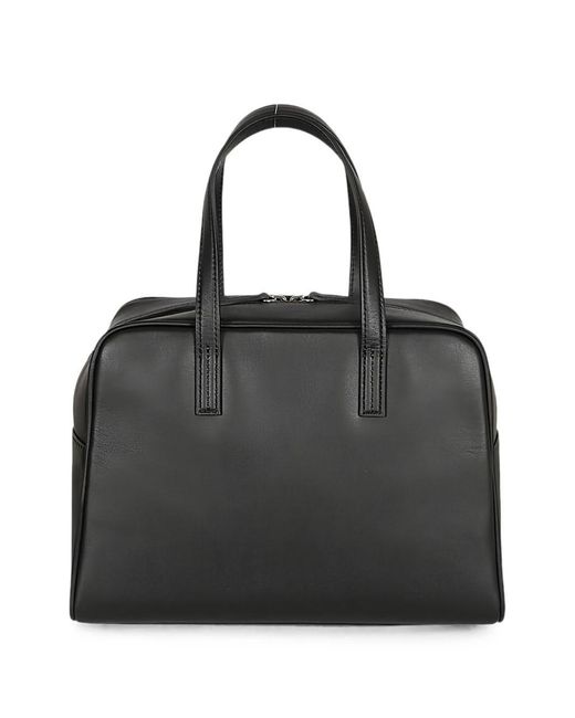 MIZUIRO Black Medium Leather Boston Bag