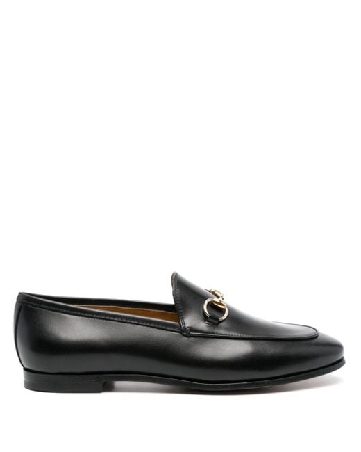 Gucci Black Jordaan Leather Loafers
