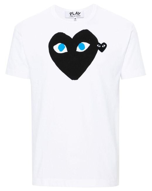 COMME DES GARÇONS PLAY White Logo Cotton T-Shirt