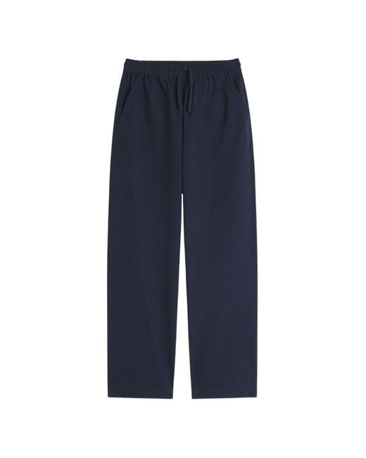 Maison Kitsuné Blue Cotton Trousers for men