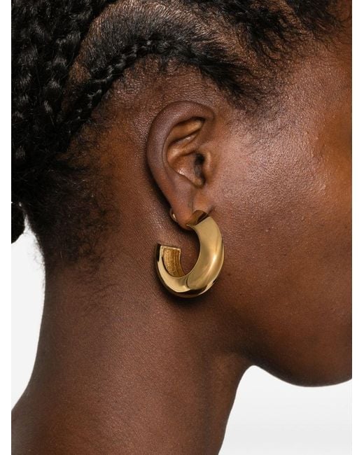 Alaïa Metallic Edge Hoop Earrings