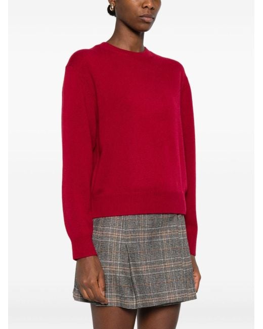 DUNST Red Wool Crewneck Sweater