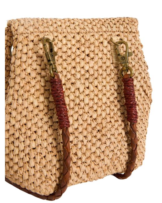 IBELIV Natural Zaz Raffia Backpack