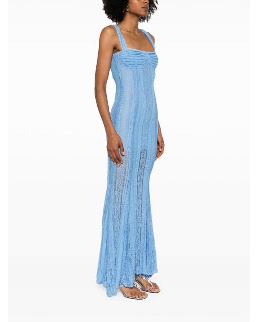 Charo Ruiz Blue Gaia Long Dress