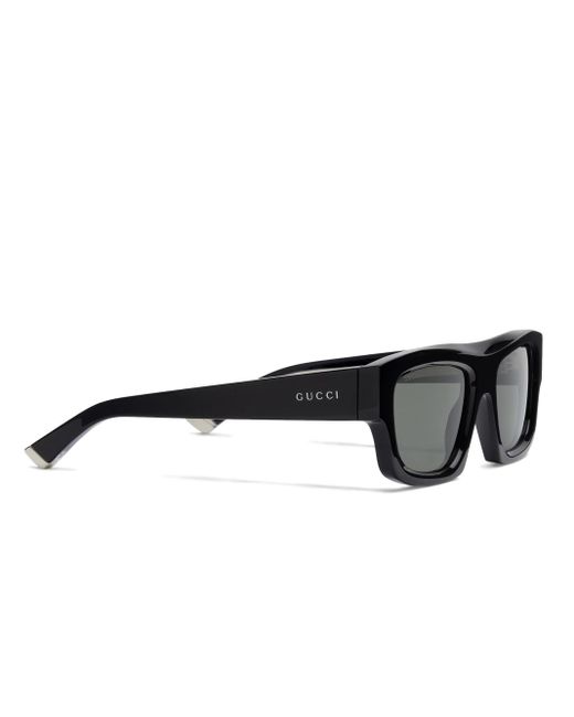 Occhiali Da Sole Rettangolari- Uomo di Gucci in Black da Uomo