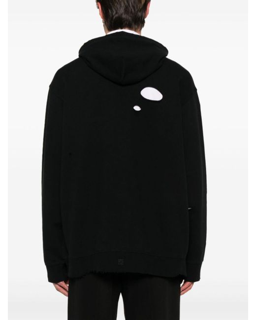 Givenchy Black Logo Cotton Hoodie for men