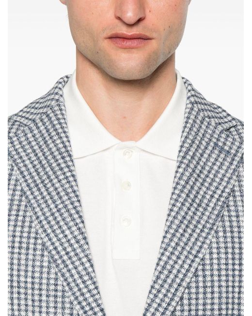 Circolo 1901 Blue Cotton And Linen Blend Jacket for men