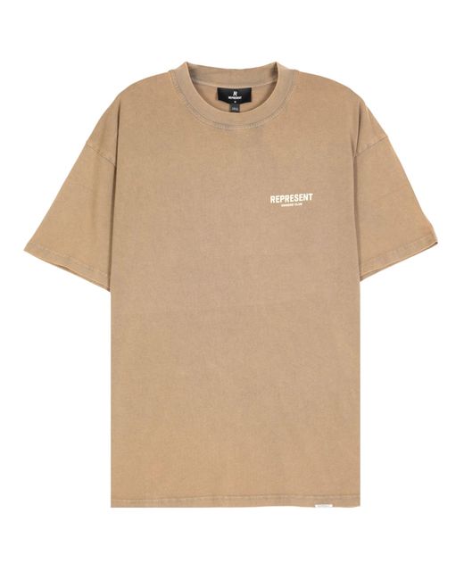 Represent Natural T-Shirt With Logo for men
