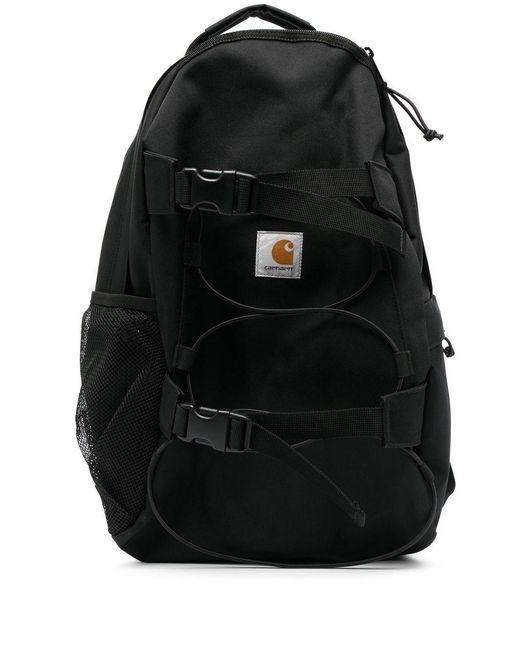 Carhartt Black Zip-Up Backpack With Logo Patch for men