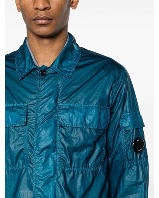 C P Company Blue Nylon Shirt Jacket for men