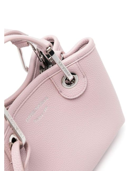Emporio Armani Pink Logo-debossed Grained Mini Bag
